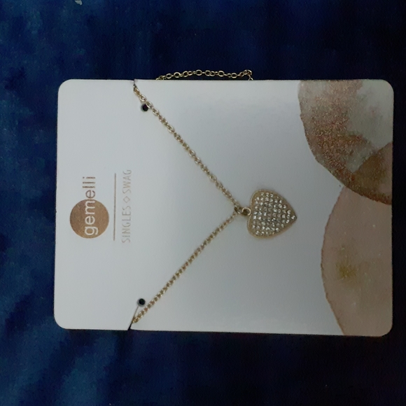 Gemelli Gold Necklace with Heart - Picture 2 of 3